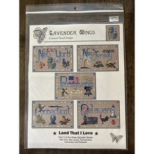Lavender Wings Land That I Love State Part 3 Counted Cross Stitch Pattern